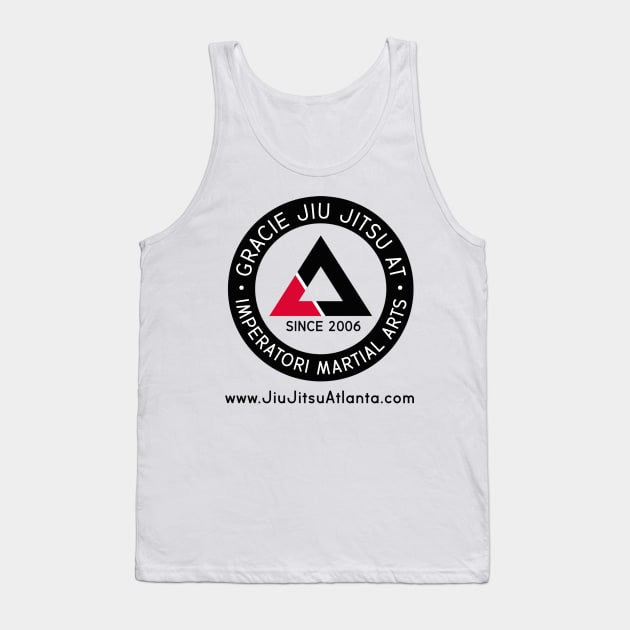 GRACIE JIU JITSU AT IMPERATORI round on white Tank Top by GracieJiuJitsuatImperatori